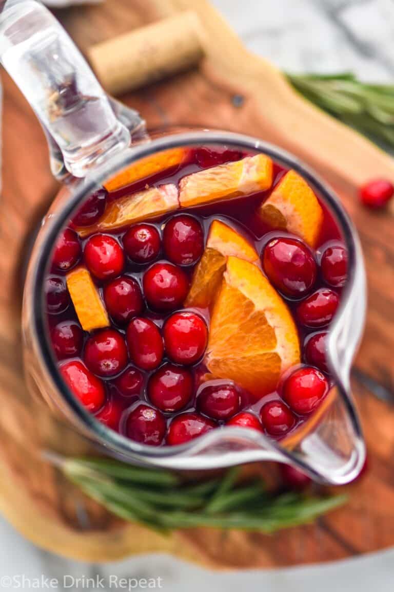 Friendsgiving Sangria Cranberry Orange Sangria Shake Drink Repeat