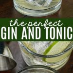 glass of the perfect gin and tonic with two lime slices