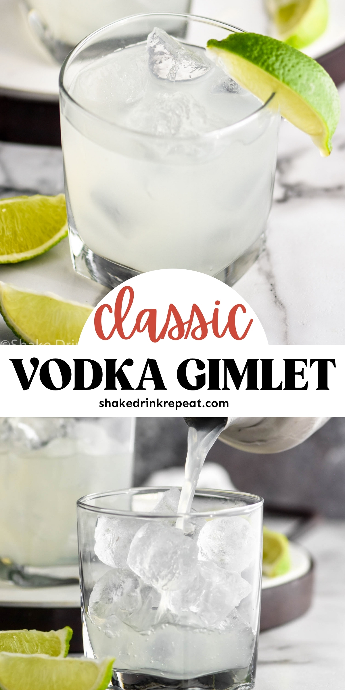 Vodka Gimlet Shake Drink Repeat