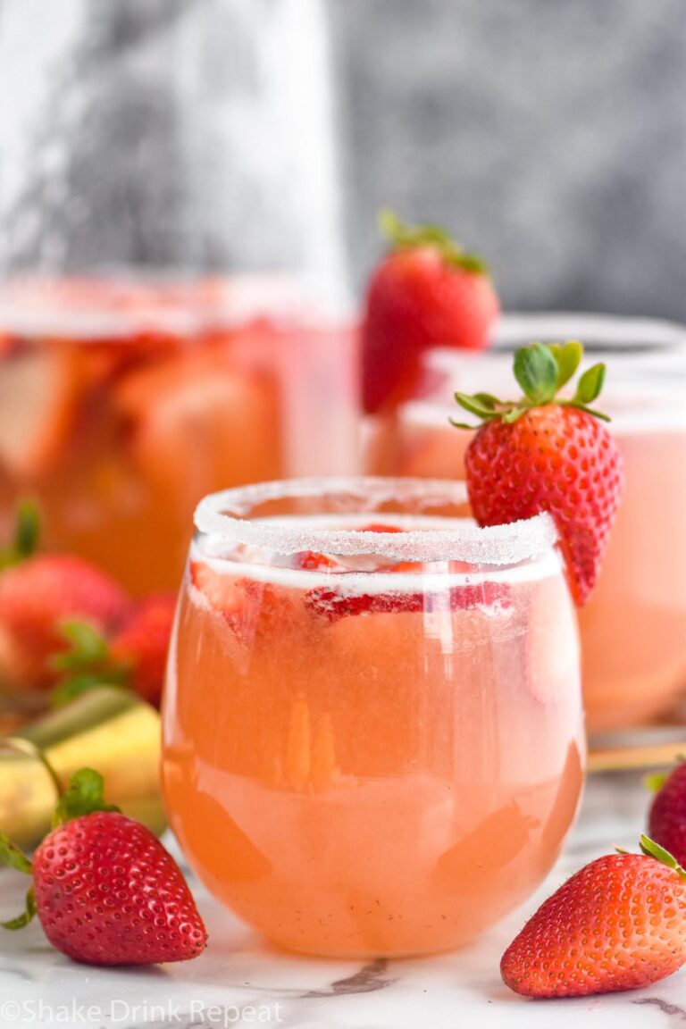 Strawberry Margarita Sangria - Shake Drink Repeat