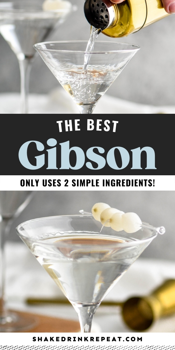 ingredients in a gibson drink
