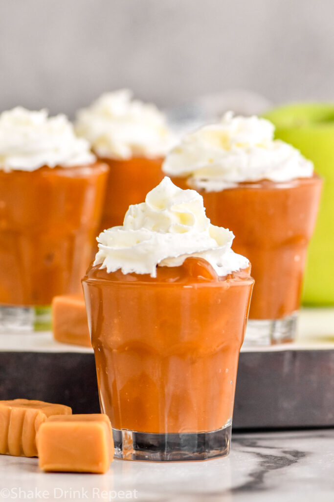 Caramel Apple Pudding Shots Shake Drink Repeat 