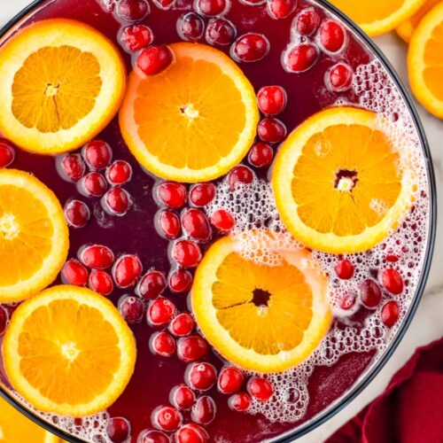 Pomegranate Orange Holiday Punch - Cooking with Curls