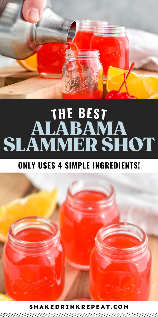 Alabama Slammer Shot - Shake Drink Repeat