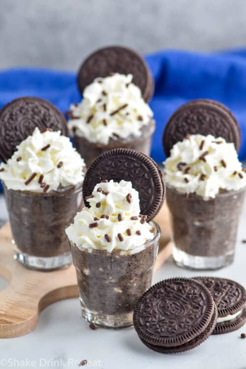 Cookies and Cream Pudding Shots - Shake Drink Repeat